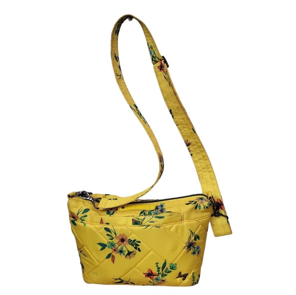 Lug RFID Quilted Crossbody Strap Flare 2 in Bouquet Yellow - Picture 1 of 7